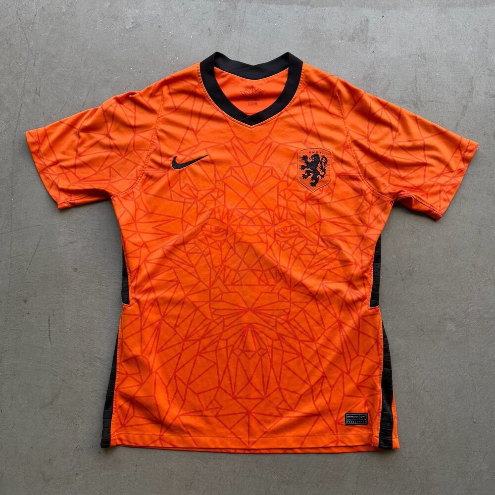 Nike Mens L Netherlands 2020 2022 Home Jersey Shirt FIFA World Cup Holland KNVB